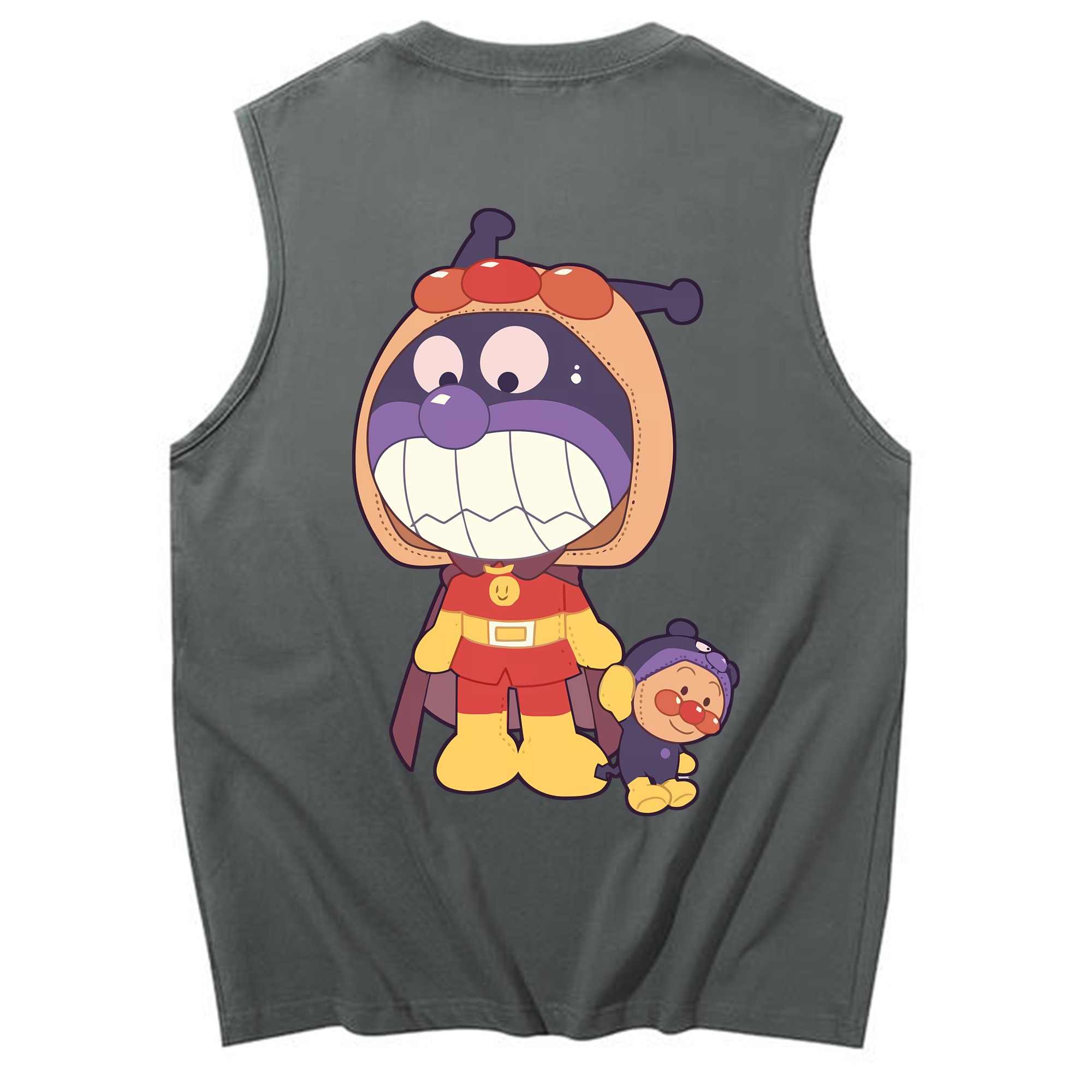 （画像用） アンパンマン Anpanman コットン100％タンクトップ（背面プリント）